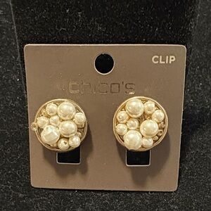 Gold Pearl Cluster Clip-On Earrings - Chico’s